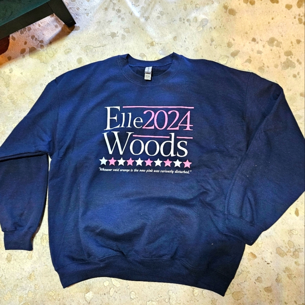 Elle Woods 2024 navy sweatshirt women's